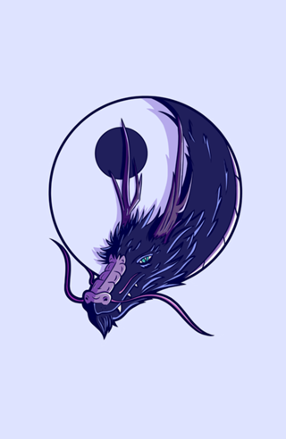 Dragão Negro Yin Yang