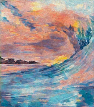 Onda do entardecer - Evening wave