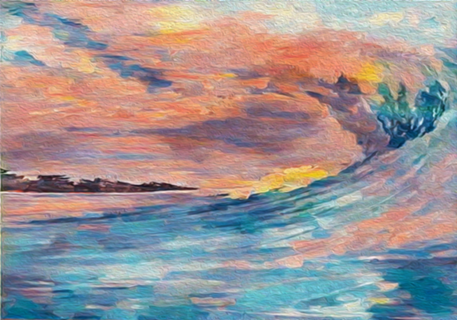 Onda do entardecer - Evening wave