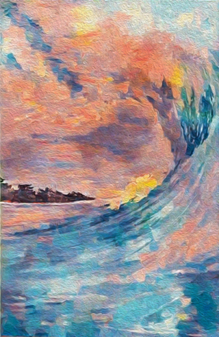 Onda do entardecer - Evening wave