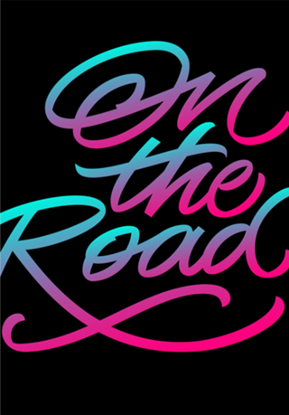 On the road (lettering) / gradiente