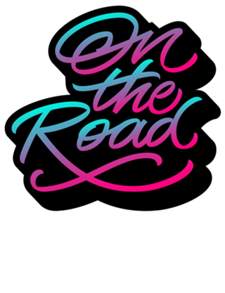 On the road (lettering) / gradiente