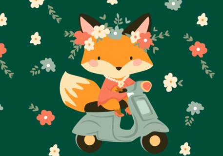 Raposinha na motoca
