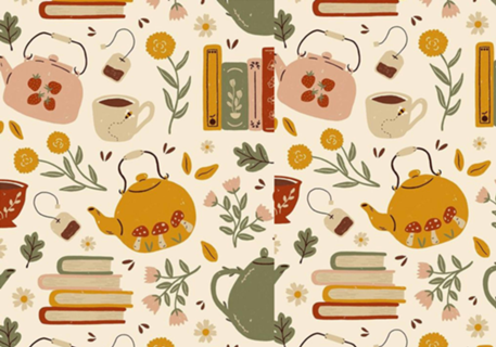 Flores, Livros e Chá