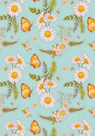 Margaridas e borboletas