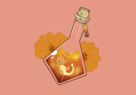 Char mander poção pokemon