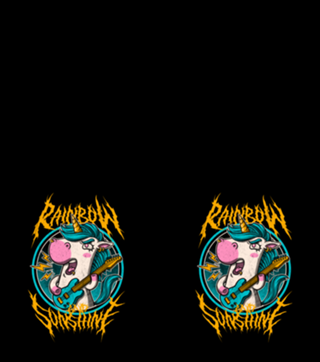 Rainbow and Sunshine - Cute Metal Band Unicorn