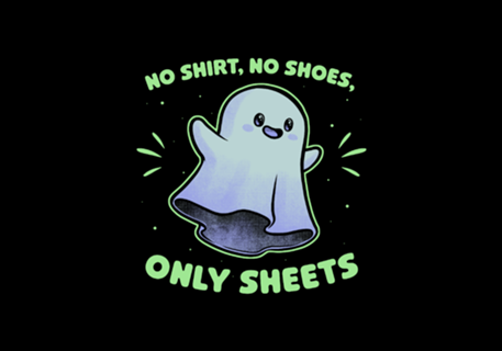 Cute Ghost Pun - Halloween Sheet Children's Gift