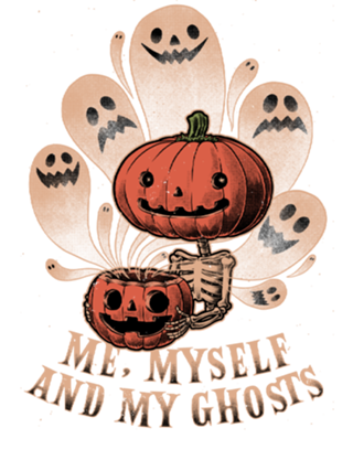 Pumpkin Ghosts Halloween Cute