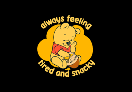 Cute Tired Snacky Bear