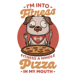 Pizza Fitness Dog - Cute Pet Food Exercise