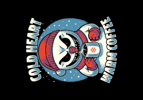 Snowman Evil Coffee - Funny Winter Christmas
