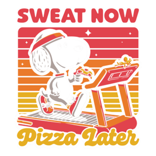 Beagle Dog Pizza Exercise - Funny Vintage Gift