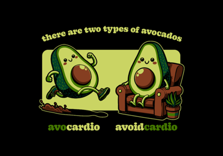 Avocado Tired Exercise - Funny Food Gift