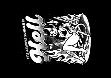 Summer Pinup Devil Girl - Fire Vacation Demon