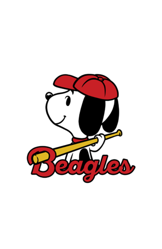 Comic Beagle Baseball - Vintage Comic Dog
