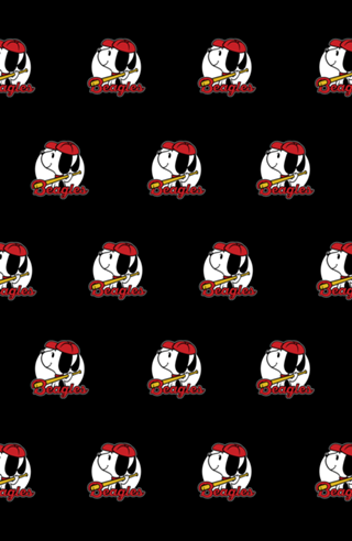 Comic Beagle Baseball - Vintage Comic Dog
