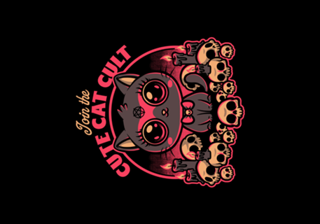 Cute Cat Cult - Funny Occultism Gift Color