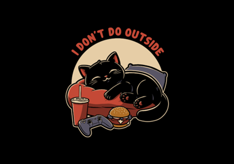 Lazy Gamer Cat - Cute Pet Food