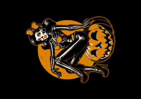 Halloween Pinup - Sexy Pumpkin Girl