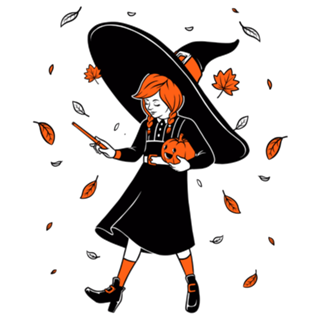 Salt Witch Girl - Spooky Halloween Autumn