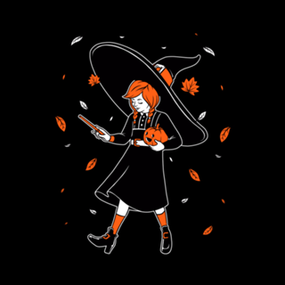 Salt Witch Girl - Spooky Halloween Autumn