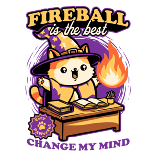 Wizard Cat Fireball - Cute RPG Pet