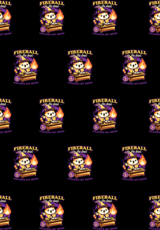 Wizard Cat Fireball - Cute RPG Pet