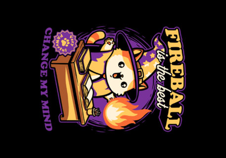 Wizard Cat Fireball - Cute RPG Pet