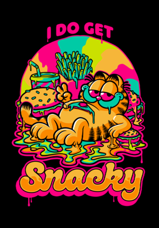Cat Psychedelic Food Trip - Comic Character