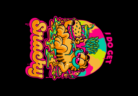Cat Psychedelic Food Trip - Comic Character