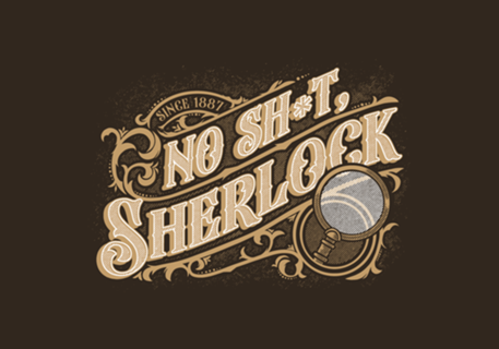 Book Detective Quote - Vintage Victorian Lettering