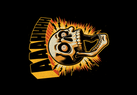 Skull Anxiety Scream - Grunge Ironic Sarcastic