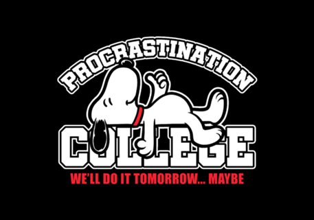 Procrastination University - Cute Lazy Beagle Dog