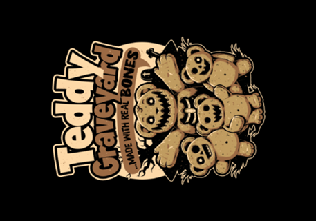 Teddy Graveyard Snack - Spooky Creepy Biscuit
