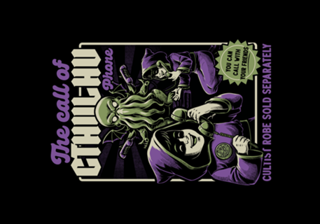 Cthulhu Phone Toy - Vintage Scary Advertisement