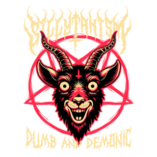 Demoniac Silly Goat - Funny Cult Pentagram