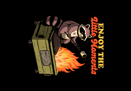 Raccoon Dumpster Fire - Funny Motivational Quote