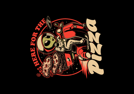 Space Pizza Delivery - Vintage Extraterrestrial