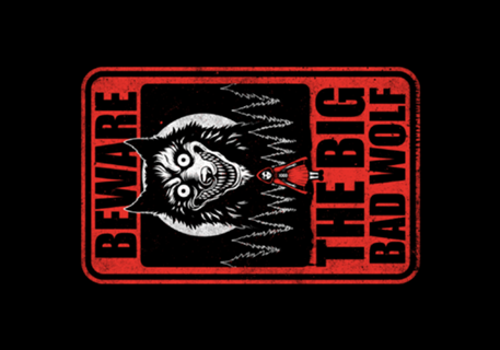 Redhood Wolf Sign - Classic Spooky Creepy Gift