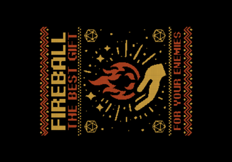 RPG - Ugly Sweater Fireball - Christmas Nerd Gift