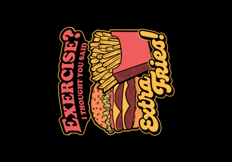 Burger Fries Exercise - Fast Food Joke