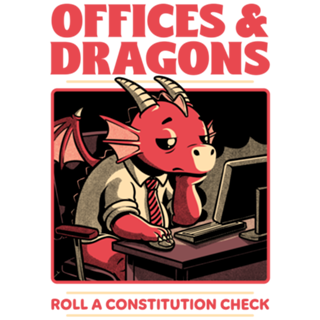 Dragon Office RPG - Fantasy Cover Book Gift