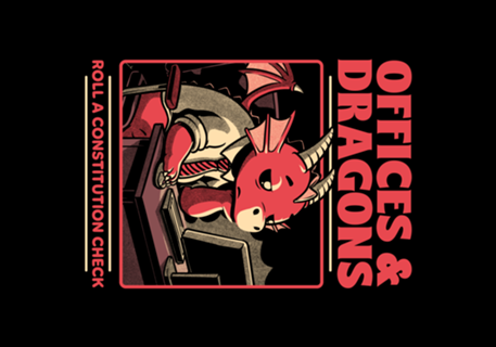 Dragon Office RPG - Fantasy Cover Book Gift