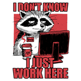 Raccoon Tired Work