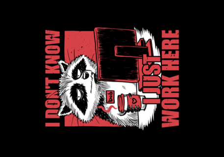 Raccoon Tired Work