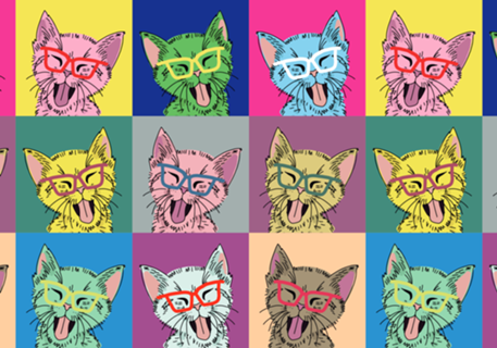 Nerd Cats Pop Art