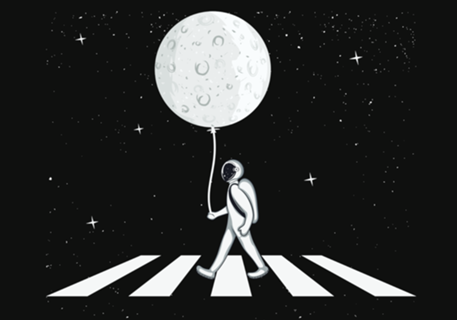 Astronaut Moon Balloon