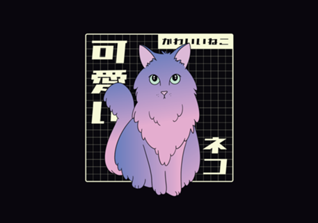 Vaporwave Cat