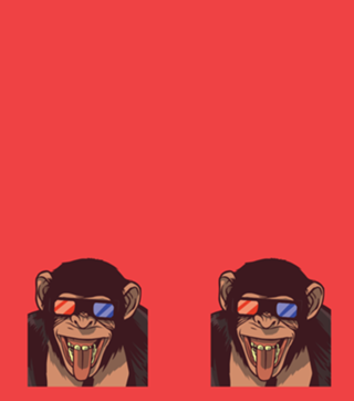 3D Glasses Monkey